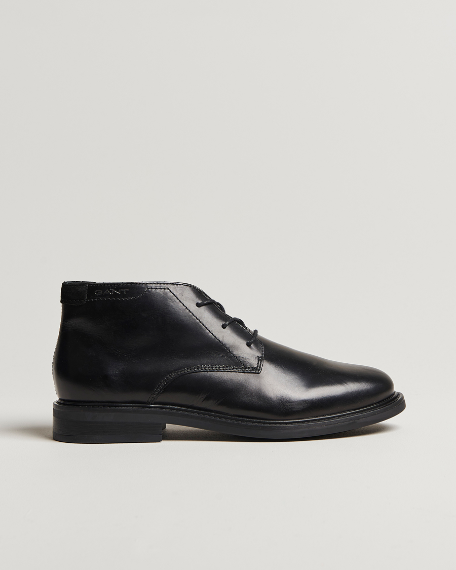 Men | GANT St Fairkon Chukka Leather Boot Black | GANT | St Fairkon Chukka Leather Boot Black