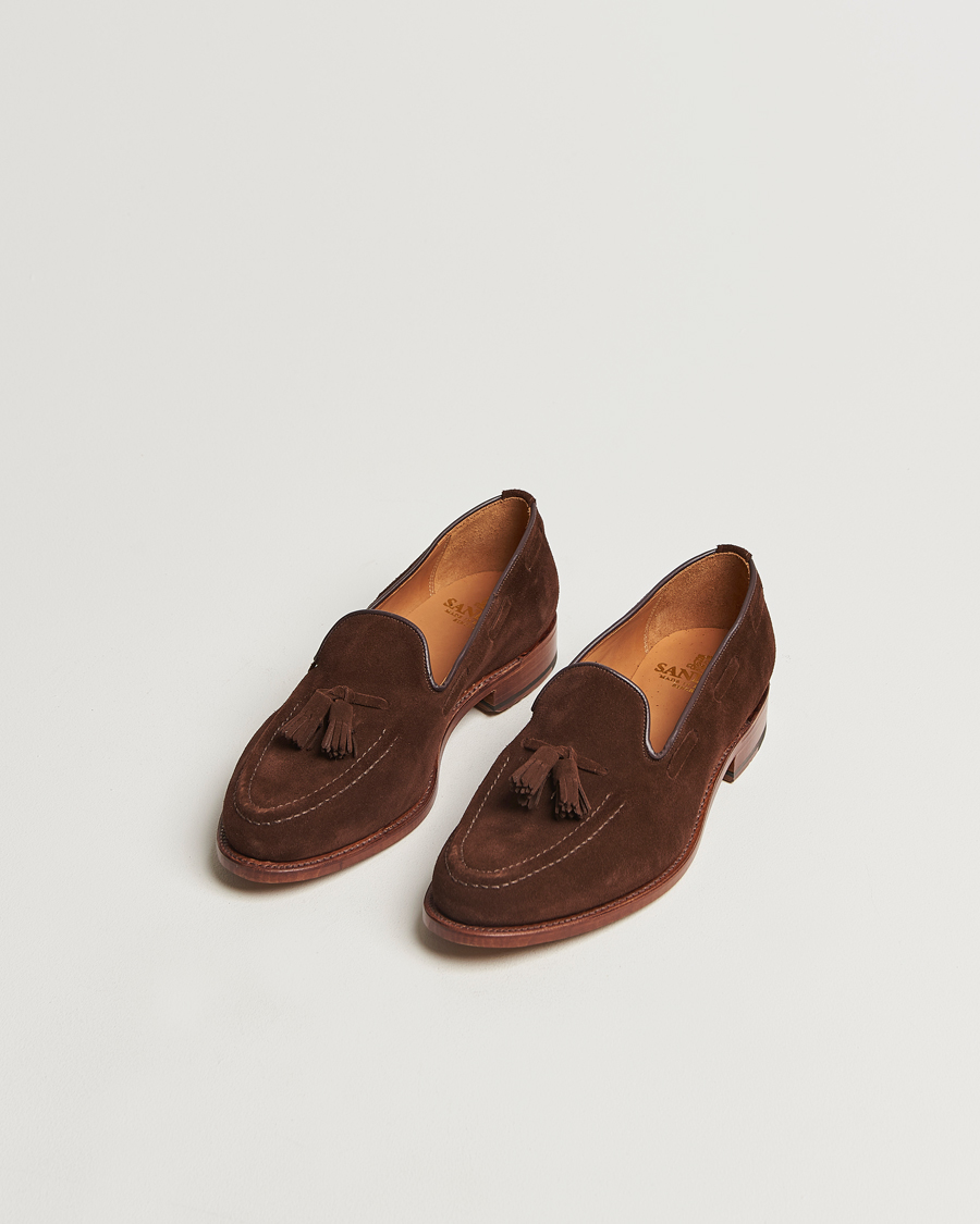 Men | Sanders Finschley Suede Tassel Loafer Polo Snuff | Sanders | Finschley Suede Tassel Loafer Polo Snuff