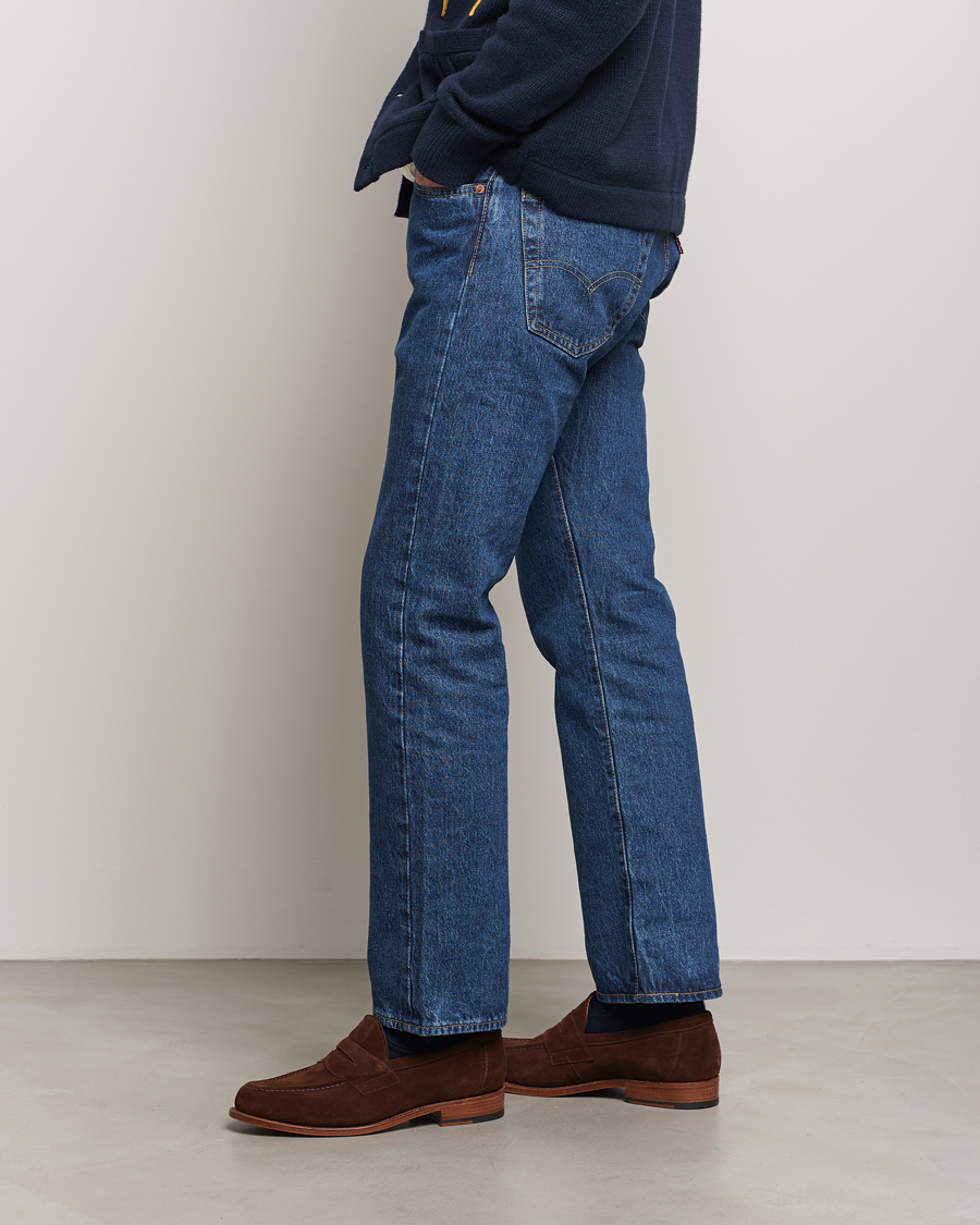 Men | Loafers | Sanders | Aldwych Suede Penny Loafer Polo Snuff