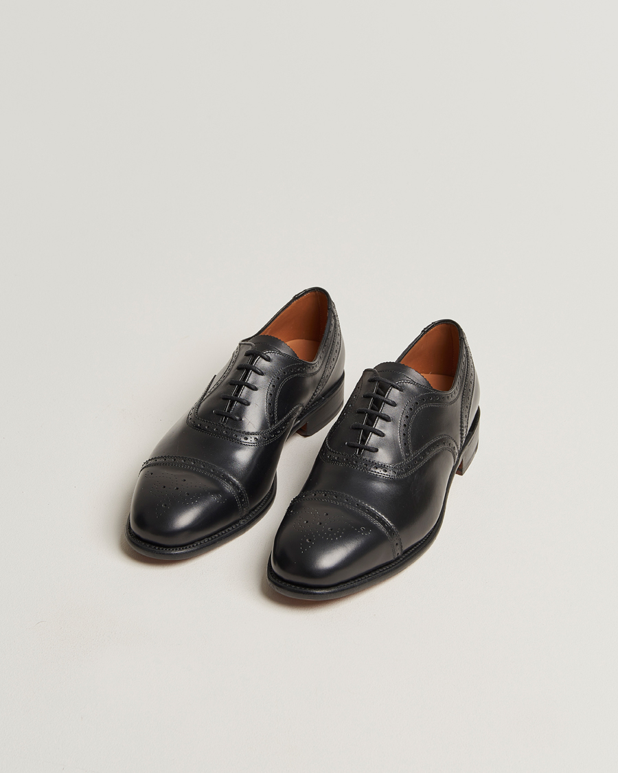 Men | Sanders Moorgate Calf Semi Brogue Oxford Black | Sanders | Moorgate Calf Semi Brogue Oxford Black