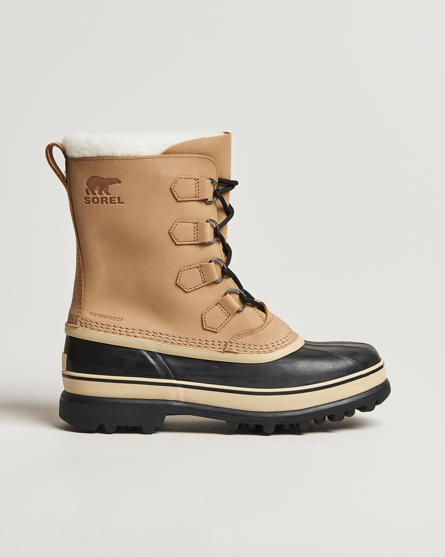 Men | Boots | Sorel | Caribou WP Felt Lined Leather Boots Buff