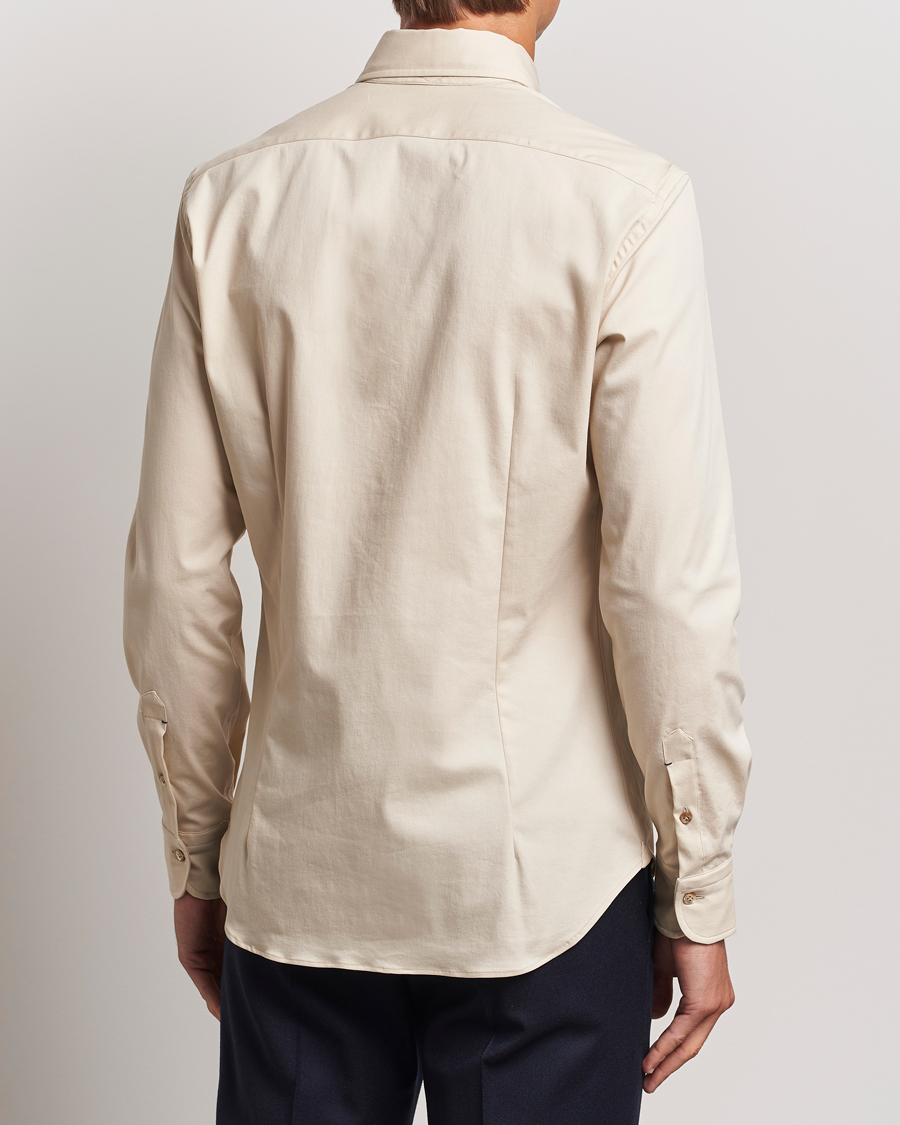Men | Shirts | Mazzarelli | Soft Garment Dyed Button Down Shirt Beige