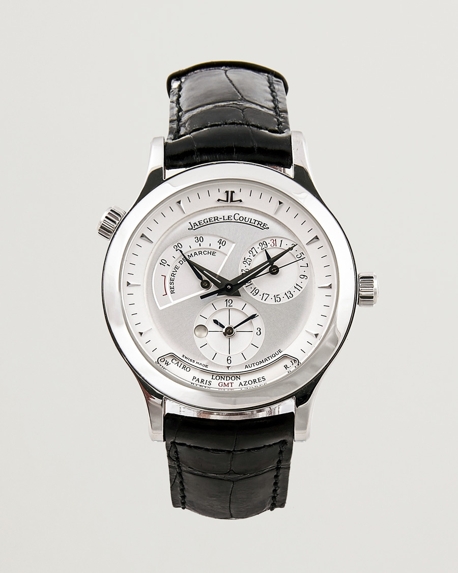 Men | Jaeger-LeCoultre Pre-Owned Master Geographic 142.8.92 Silver | Jaeger-LeCoultre Pre-Owned | Master Geographic 142.8.92 Silver