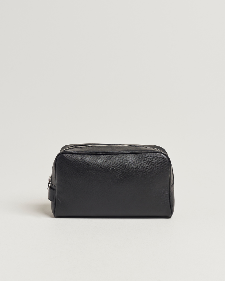 Men | Bags | Oscar Jacobson | Grooming Leather Case Black