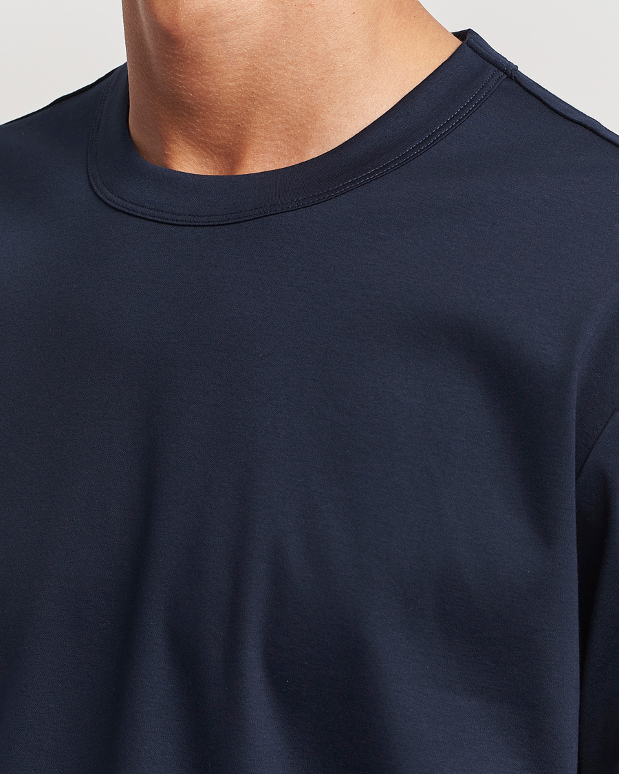 Men | T-Shirts | NN07 | Pedro Mercerized Crew Neck T-Shirt Navy Blue