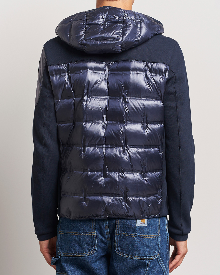 Men | Coats & Jackets | Parajumpers | Gyles Piquet Puffer Hybrid Jacket Blue Navy