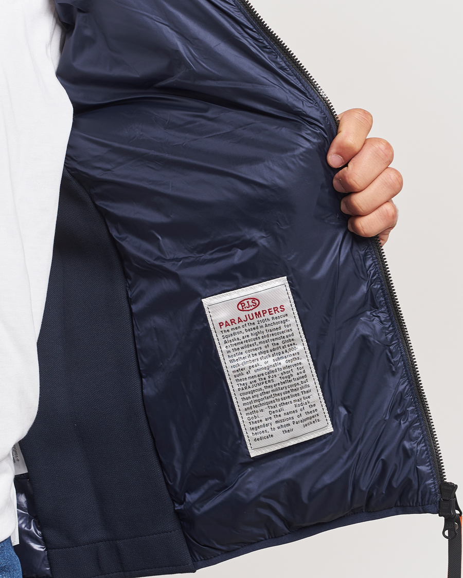 Men | Coats & Jackets | Parajumpers | Gyles Piquet Puffer Hybrid Jacket Blue Navy