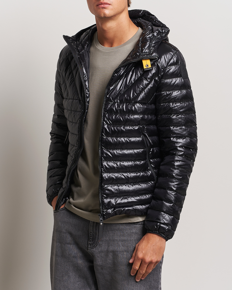 Men | Coats & Jackets | Parajumpers | Miroku Techno Puffer Hodded Jacket Black