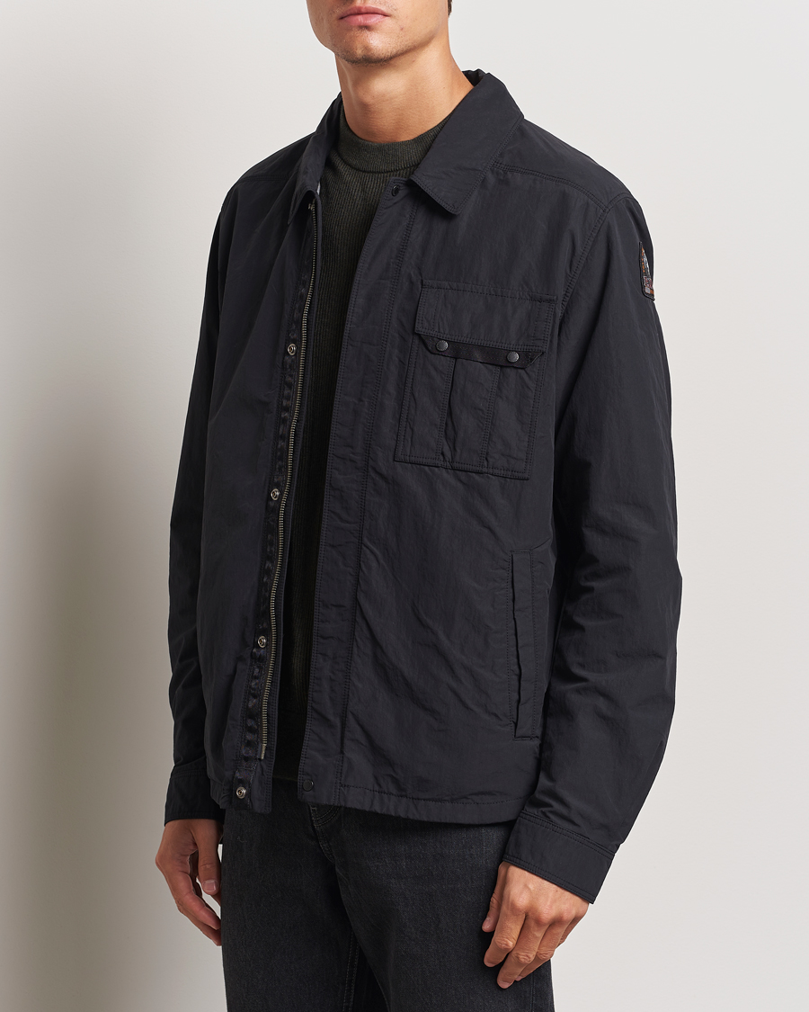 Men | Coats & Jackets | Parajumpers | Miura Peached Poplin Shirt Jacket Black