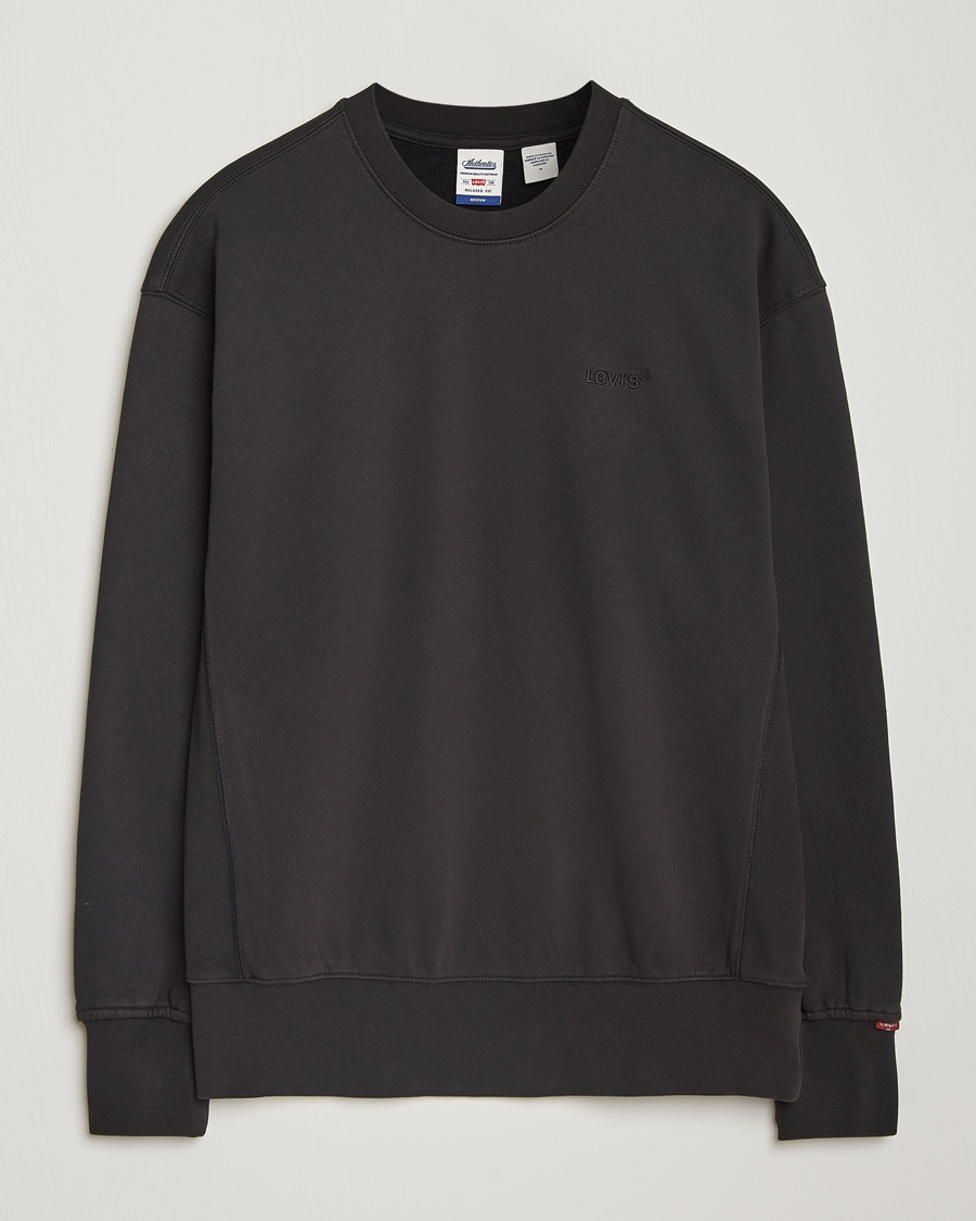 Men | Sweaters & Knitwear | Levi's | Garment Dyed Authentic Crew Neck Sweatshirt Black