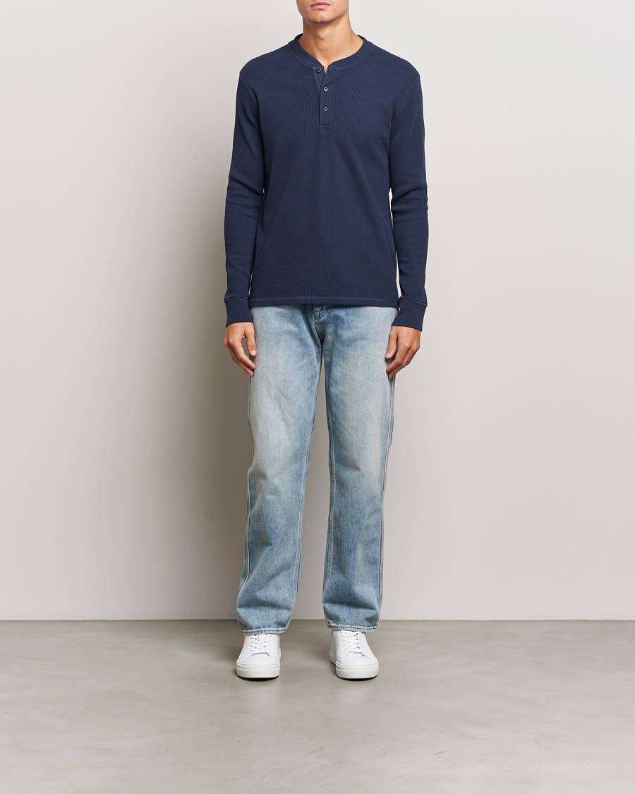 Men | Sweaters & Knitwear | Levi's | Thermal Henley Navy Blazer