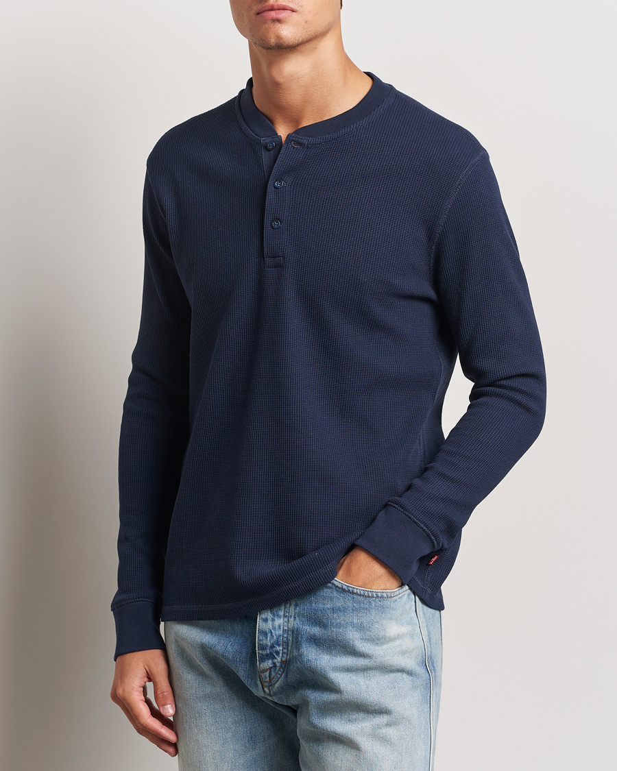 Men | Sweaters & Knitwear | Levi's | Thermal Henley Navy Blazer