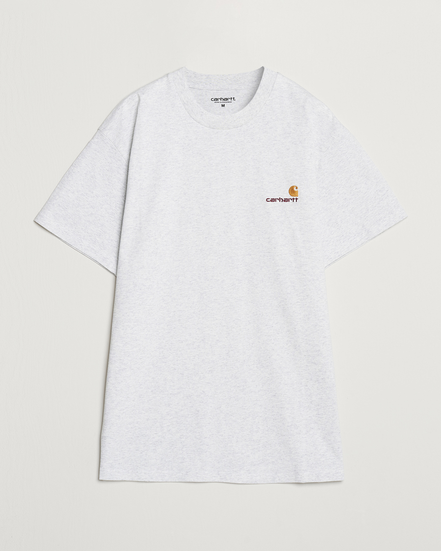 Men | T-Shirts | Carhartt WIP | American Script Short Sleeve T-Shirt Ash Heather