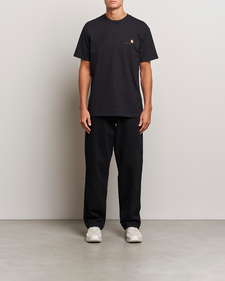 Men | T-Shirts | Carhartt WIP | American Script Short Sleeve T-Shirt Black