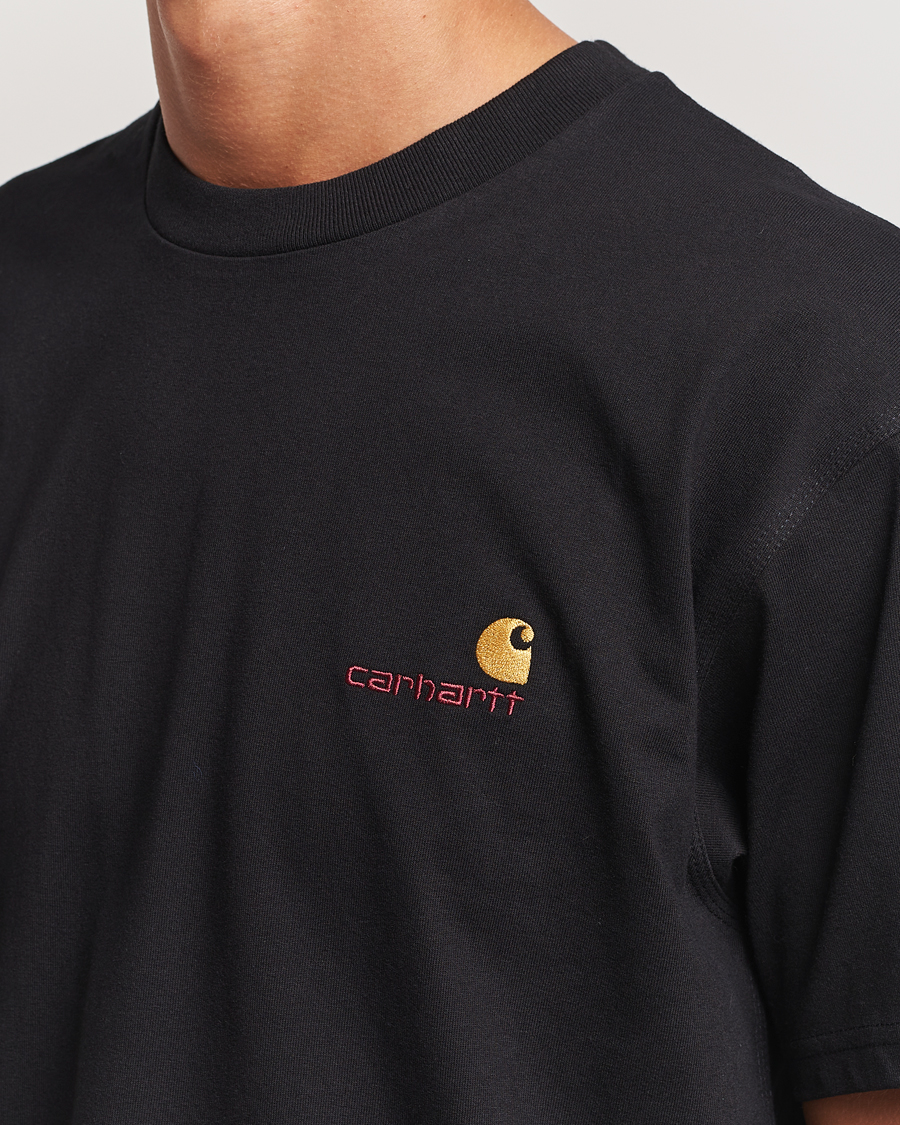 Men | T-Shirts | Carhartt WIP | American Script Short Sleeve T-Shirt Black