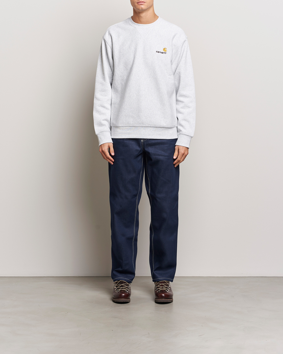 Men | Sweaters & Knitwear | Carhartt WIP | American Script Sweatshirt Ash Heather