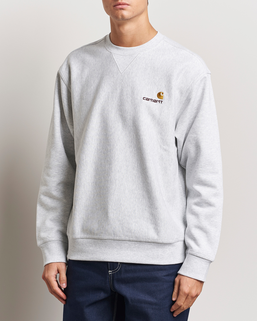 Men | Sweaters & Knitwear | Carhartt WIP | American Script Sweatshirt Ash Heather