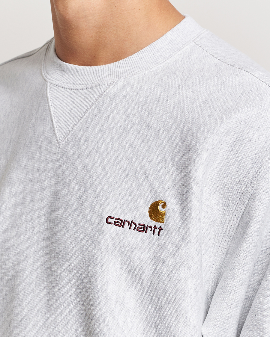 Men | Sweaters & Knitwear | Carhartt WIP | American Script Sweatshirt Ash Heather