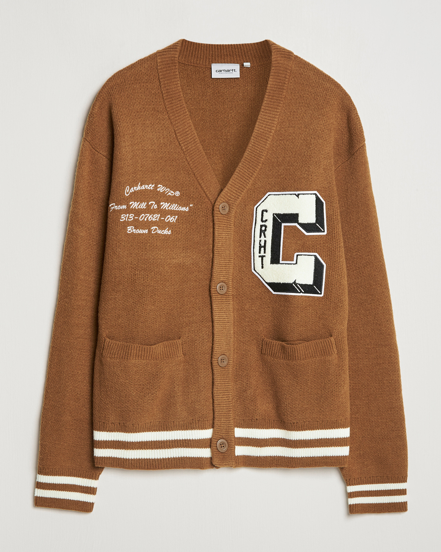 Men | Sweaters & Knitwear | Carhartt WIP | Brown Ducks Cardigan Hamilton Brown