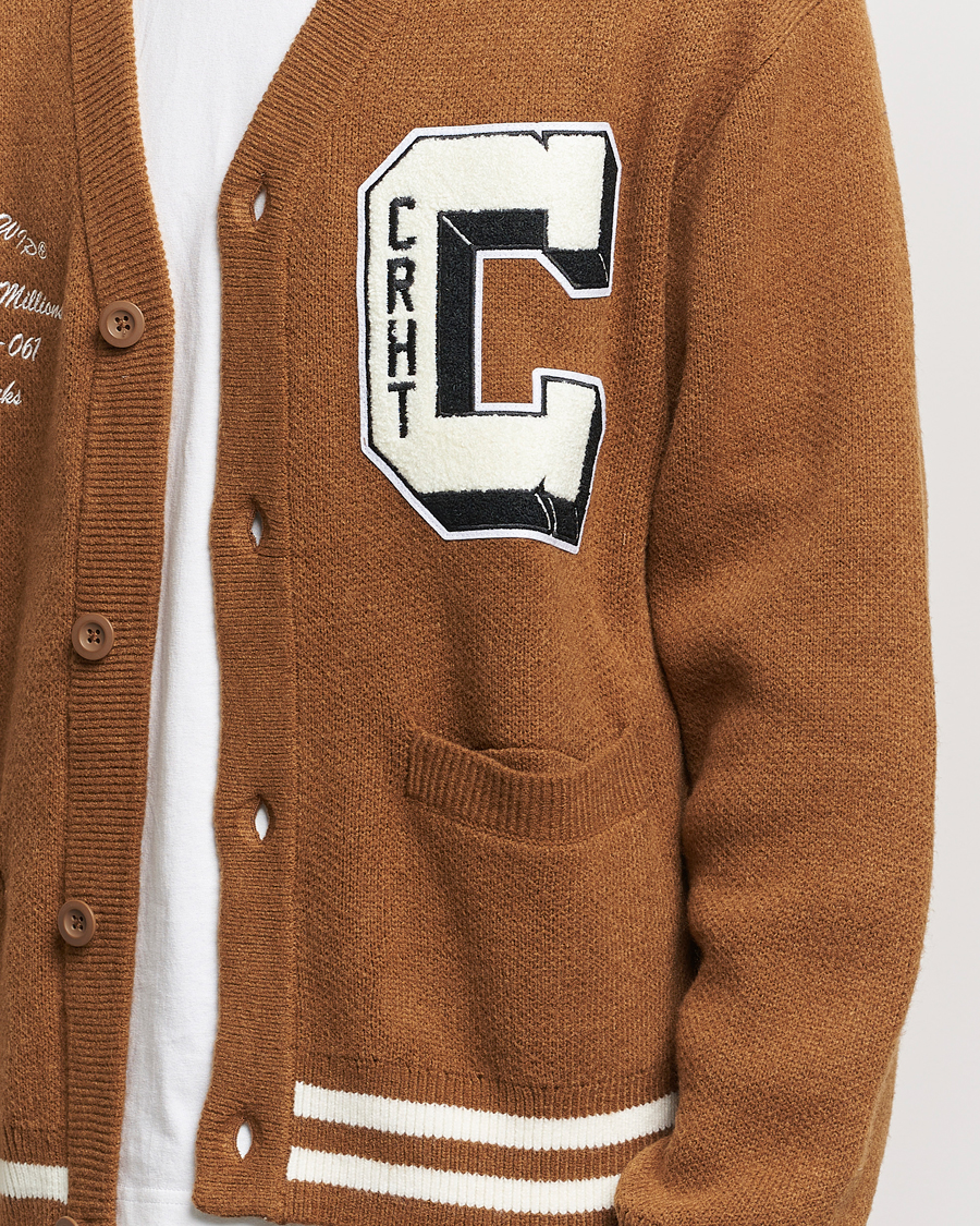 Men | Sweaters & Knitwear | Carhartt WIP | Brown Ducks Cardigan Hamilton Brown
