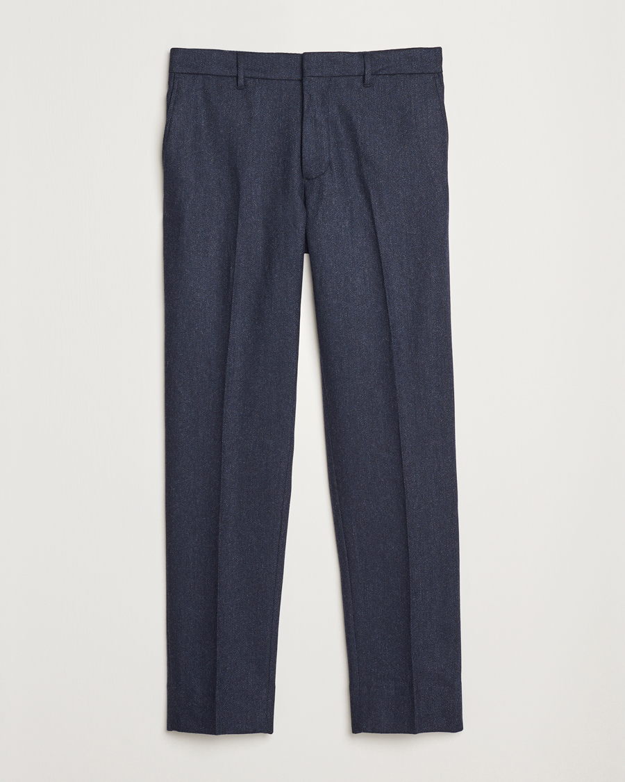 Men | Trousers | J.Lindeberg | Soren Twill Cash Flannel Pants Navy