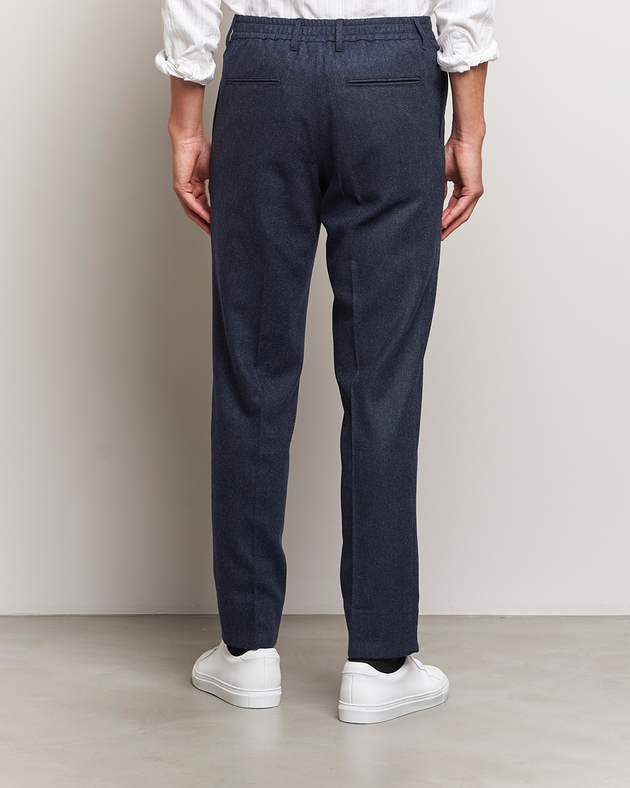 Men | Trousers | J.Lindeberg | Soren Twill Cash Flannel Pants Navy