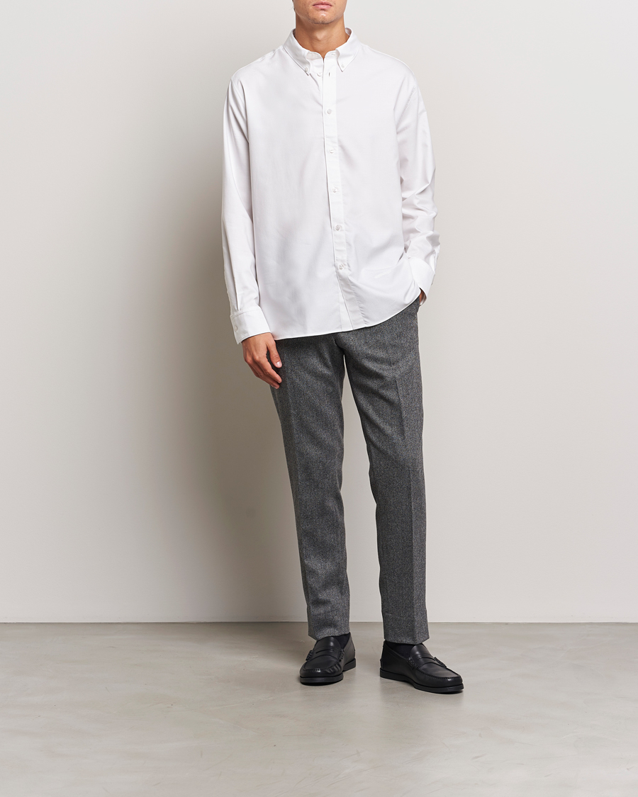 Men | Trousers | J.Lindeberg | Soren Twill Cash Flannel Pants Night Owl