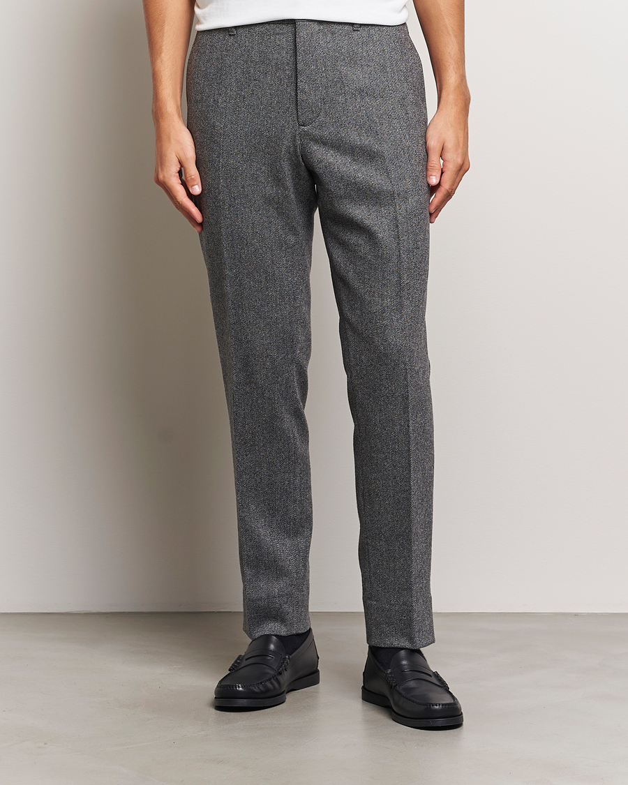 Men | Trousers | J.Lindeberg | Soren Twill Cash Flannel Pants Night Owl