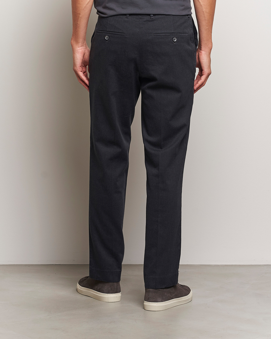Men | Trousers | J.Lindeberg | Lois Flannel Twill Pants Dark Grey