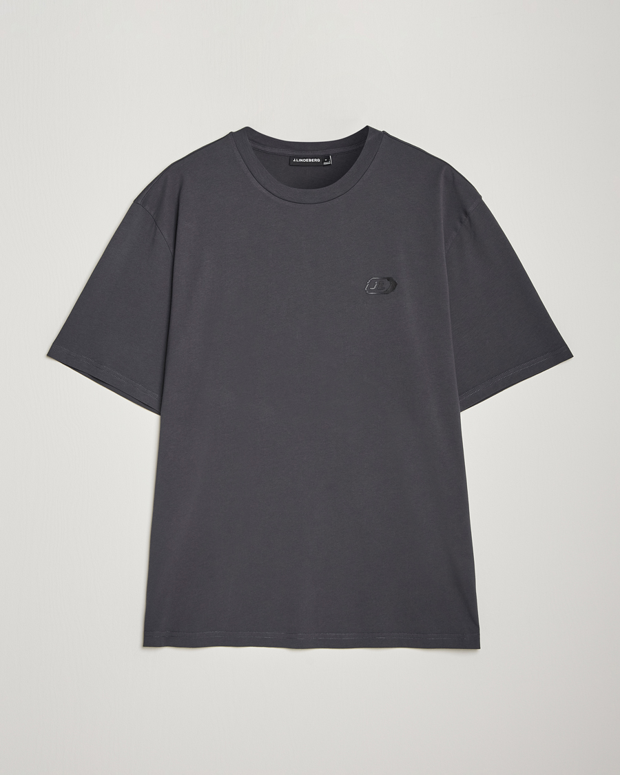 Men | T-Shirts | J.Lindeberg | Hale Logo T-Shirt Washed Black