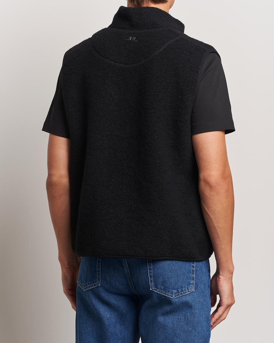Men | J.Lindeberg Duncan Wool Fleece Vest Black | J.Lindeberg | Duncan Wool Fleece Vest Black