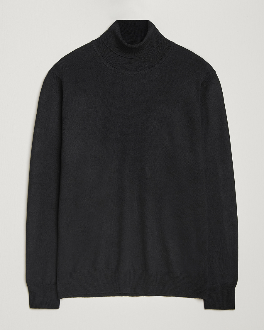 Men | Sweaters & Knitwear | J.Lindeberg | Kaden Merino Turtleneck Black
