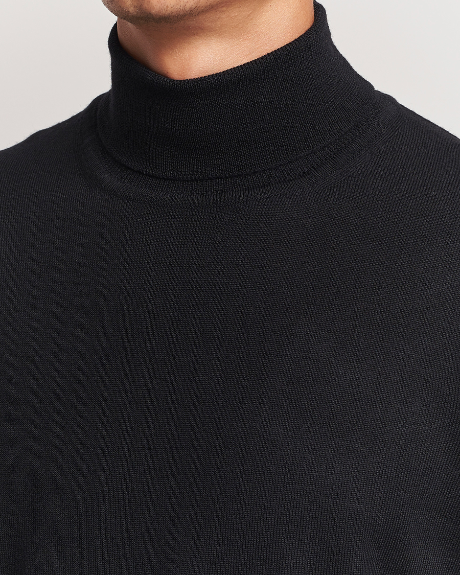 Men | Sweaters & Knitwear | J.Lindeberg | Kaden Merino Turtleneck Black