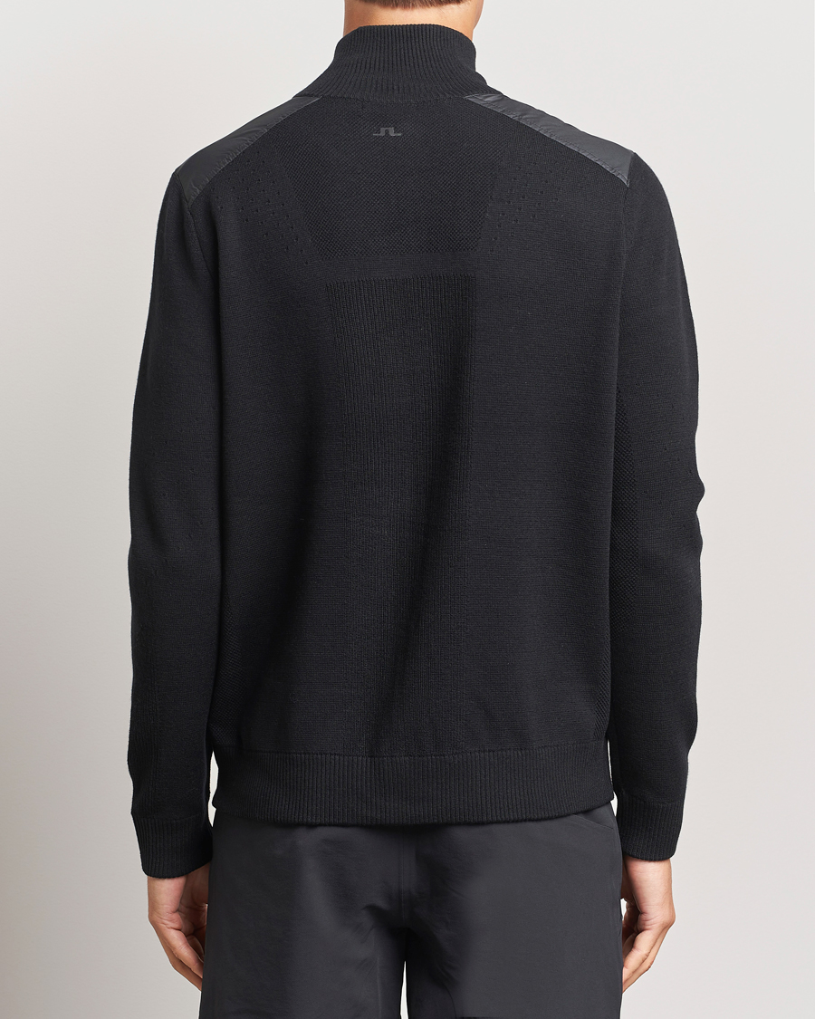 Men | Sweaters & Knitwear | J.Lindeberg | Marty Hybrid Jacket Black