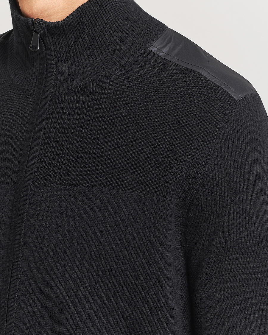 Men | Sweaters & Knitwear | J.Lindeberg | Marty Hybrid Jacket Black
