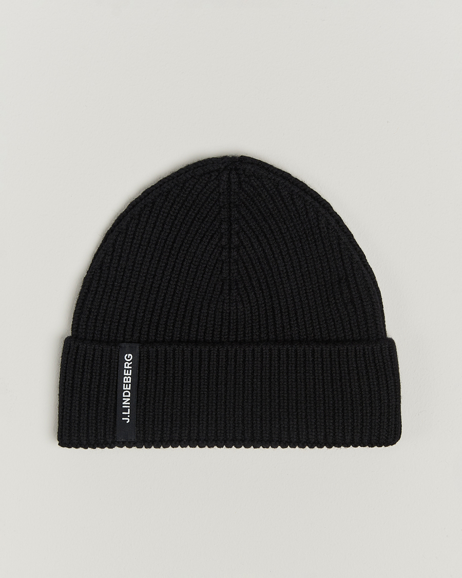 Men | J.Lindeberg Juan Merino Beanie Black | J.Lindeberg | Juan Merino Beanie Black