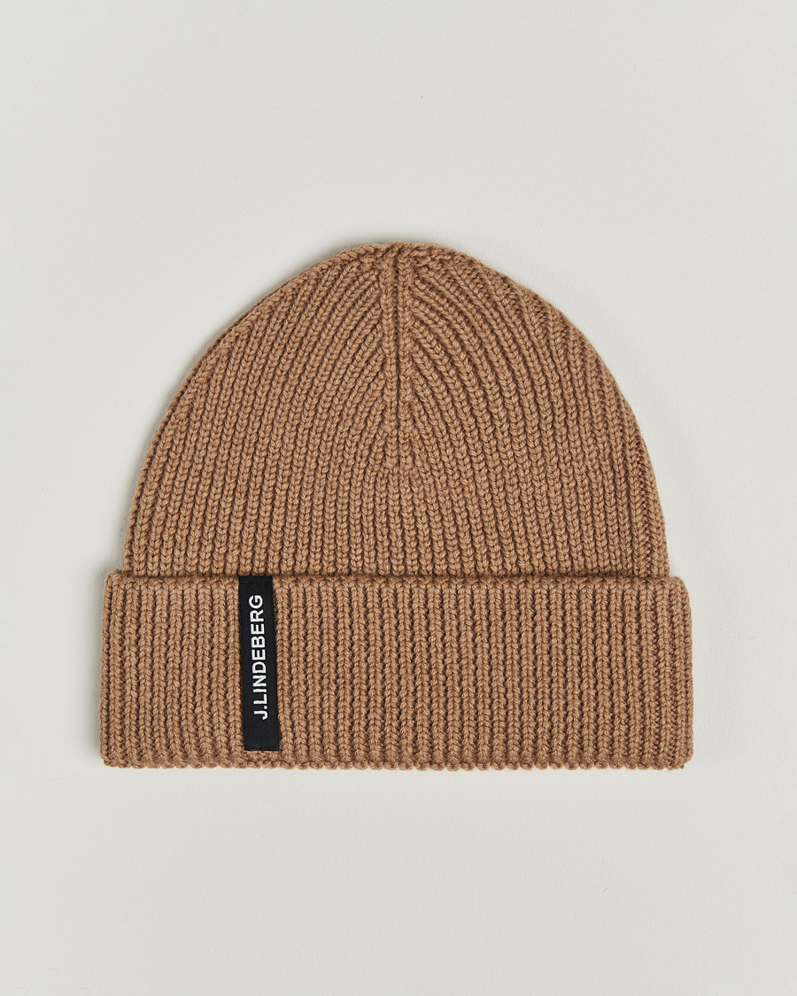 Men | J.Lindeberg Juan Merino Beanie Tiger Brown | J.Lindeberg | Juan Merino Beanie Tiger Brown