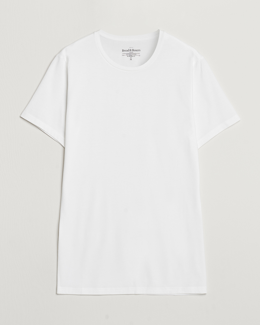 Men | T-Shirts | Bread & Boxers | Tencel Crew Neck T-Shirt White