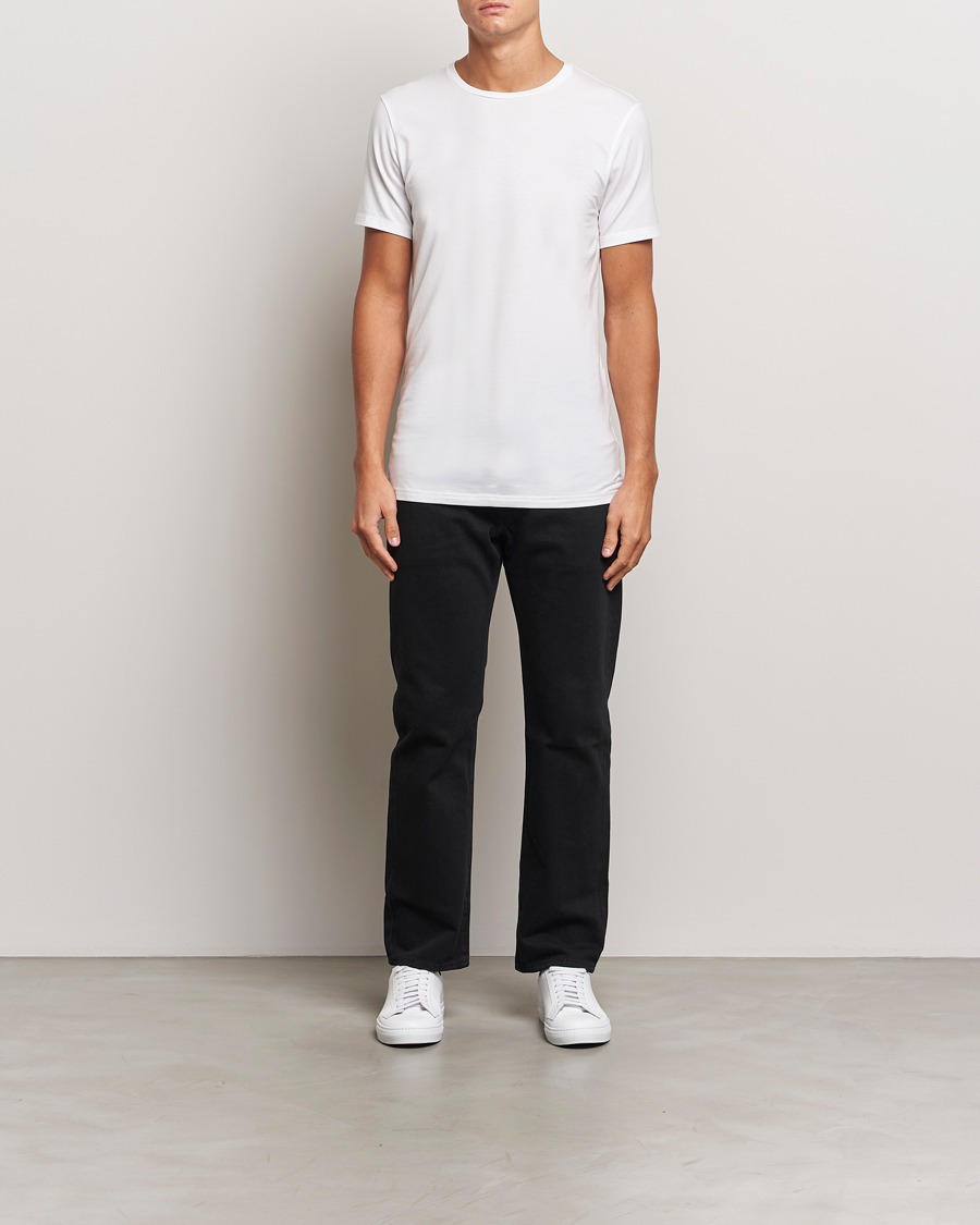 Men | T-Shirts | Bread & Boxers | Tencel Crew Neck T-Shirt White