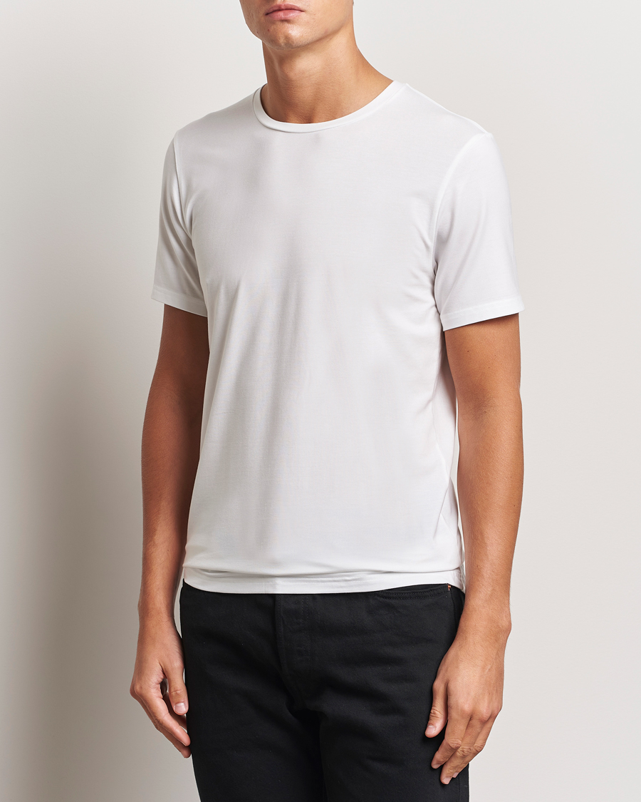 Men | T-Shirts | Bread & Boxers | Tencel Crew Neck T-Shirt White