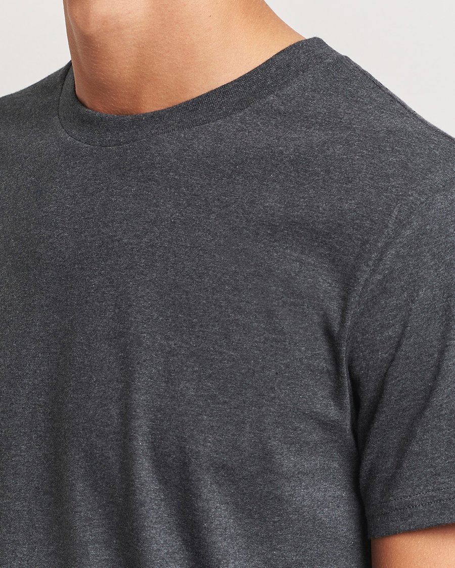 Men | T-Shirts | Bread & Boxers | Heavy Cotton Crew Neck T-Shirt Dark Grey Melange