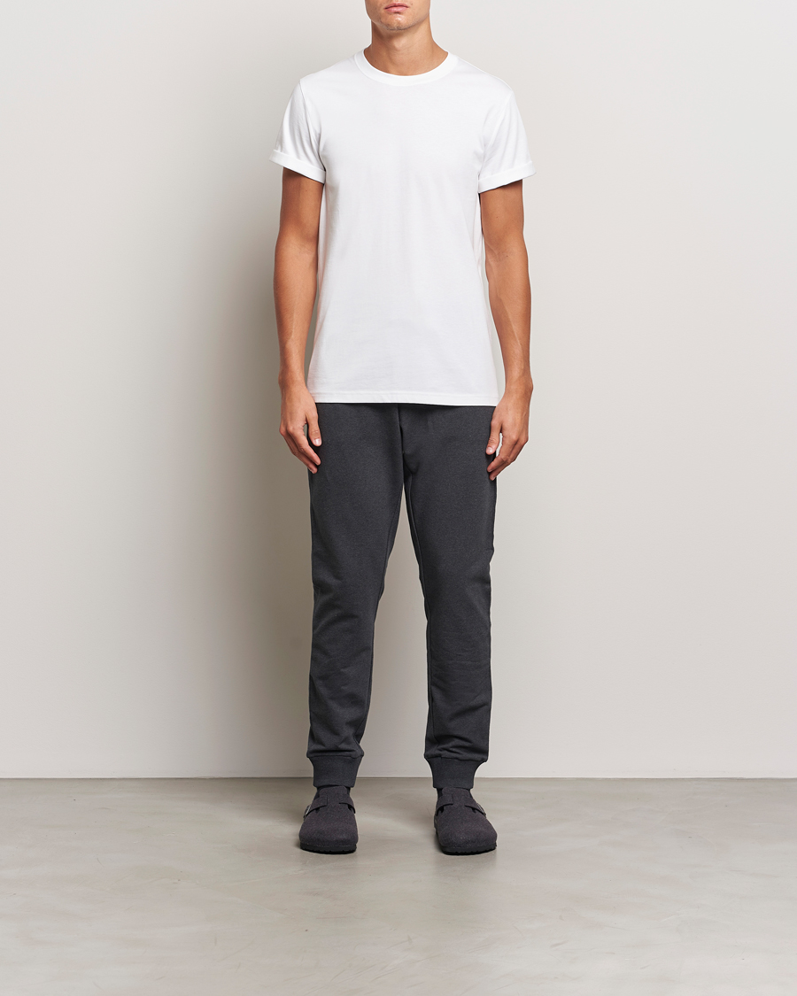 Men | T-Shirts | Bread & Boxers | Roll-Up Crew Neck T-Shirt White