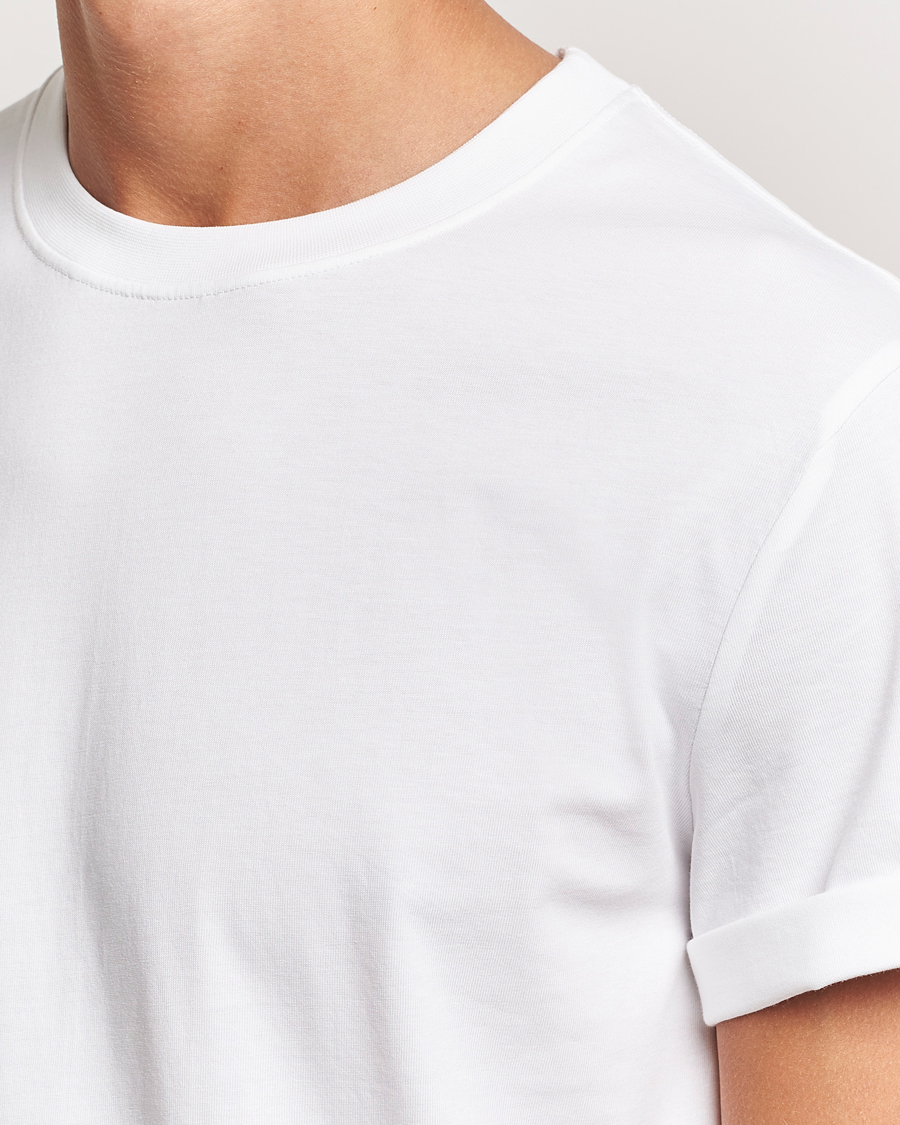 Men | T-Shirts | Bread & Boxers | Roll-Up Crew Neck T-Shirt White