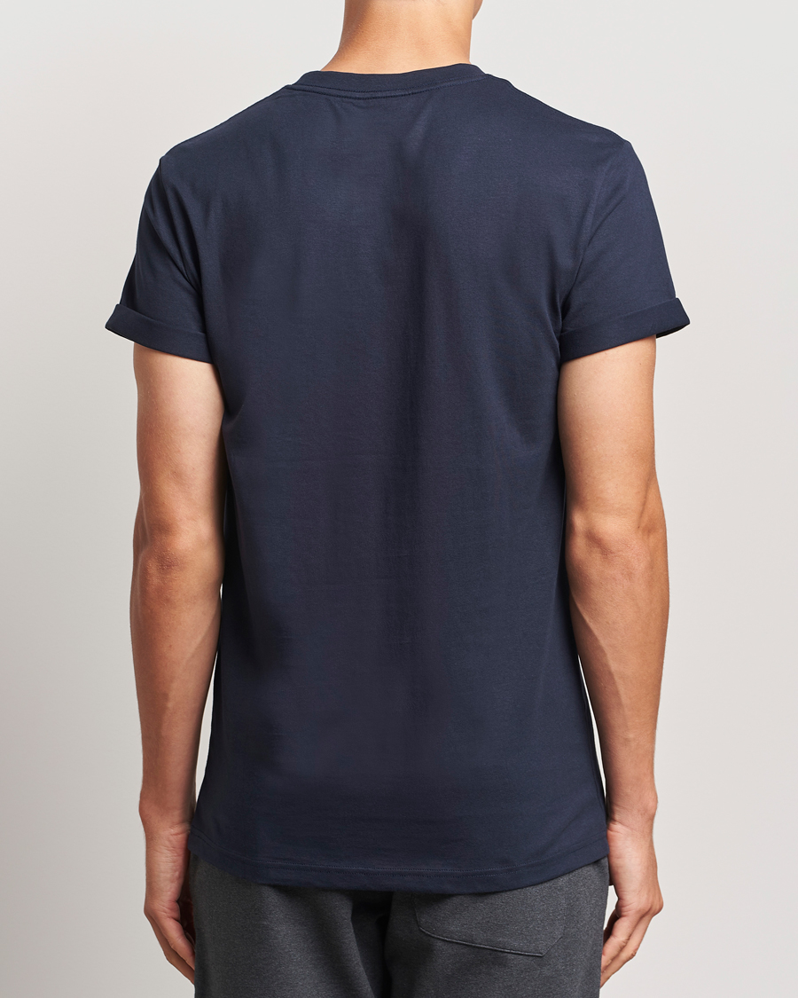 Men | T-Shirts | Bread & Boxers | Roll-Up Crew Neck T-Shirt Dark Navy