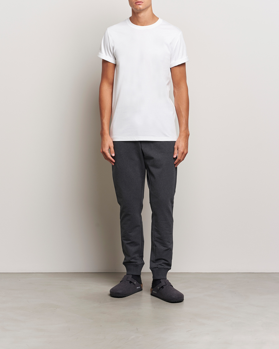 Men | Trousers | Bread & Boxers | Loungewear Pants Dark Grey Melange