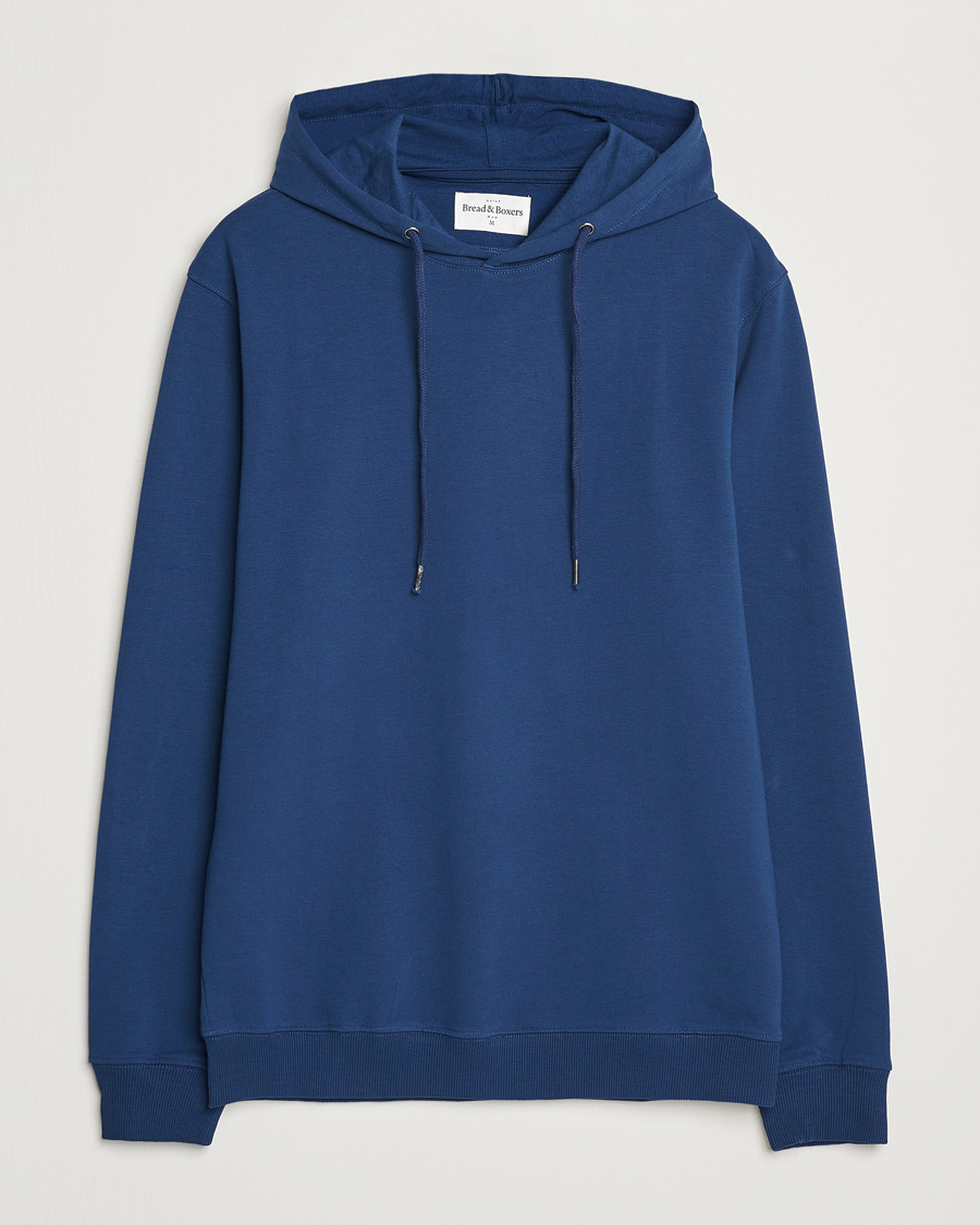 Men | Sweaters & Knitwear | Bread & Boxers | Loungewear Hoodie Ink Blue