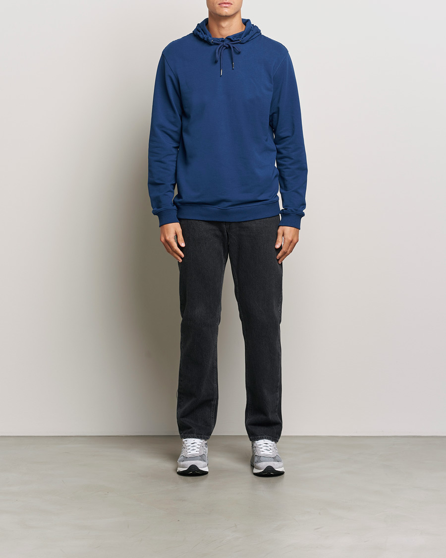 Men | Sweaters & Knitwear | Bread & Boxers | Loungewear Hoodie Ink Blue