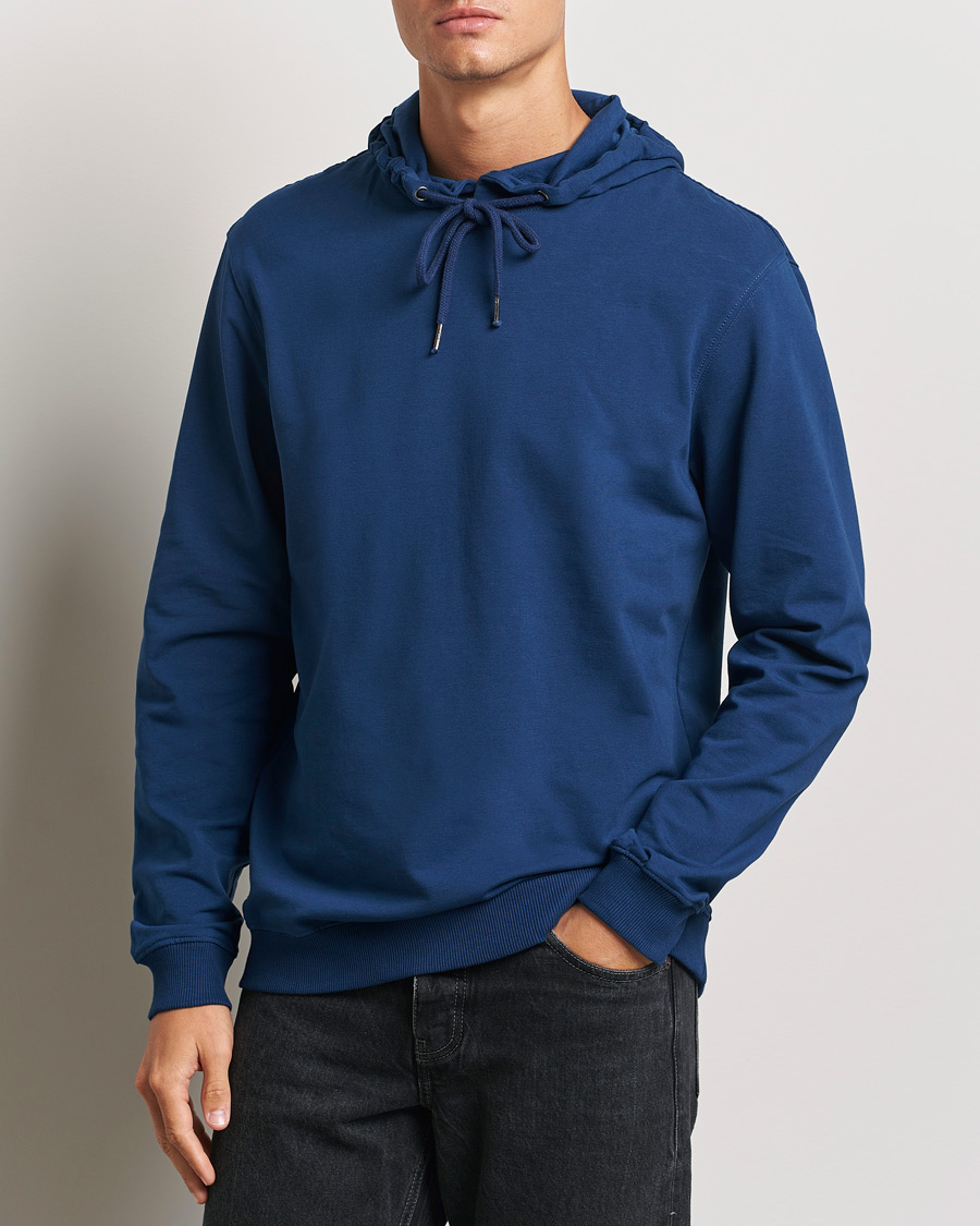 Men | Sweaters & Knitwear | Bread & Boxers | Loungewear Hoodie Ink Blue