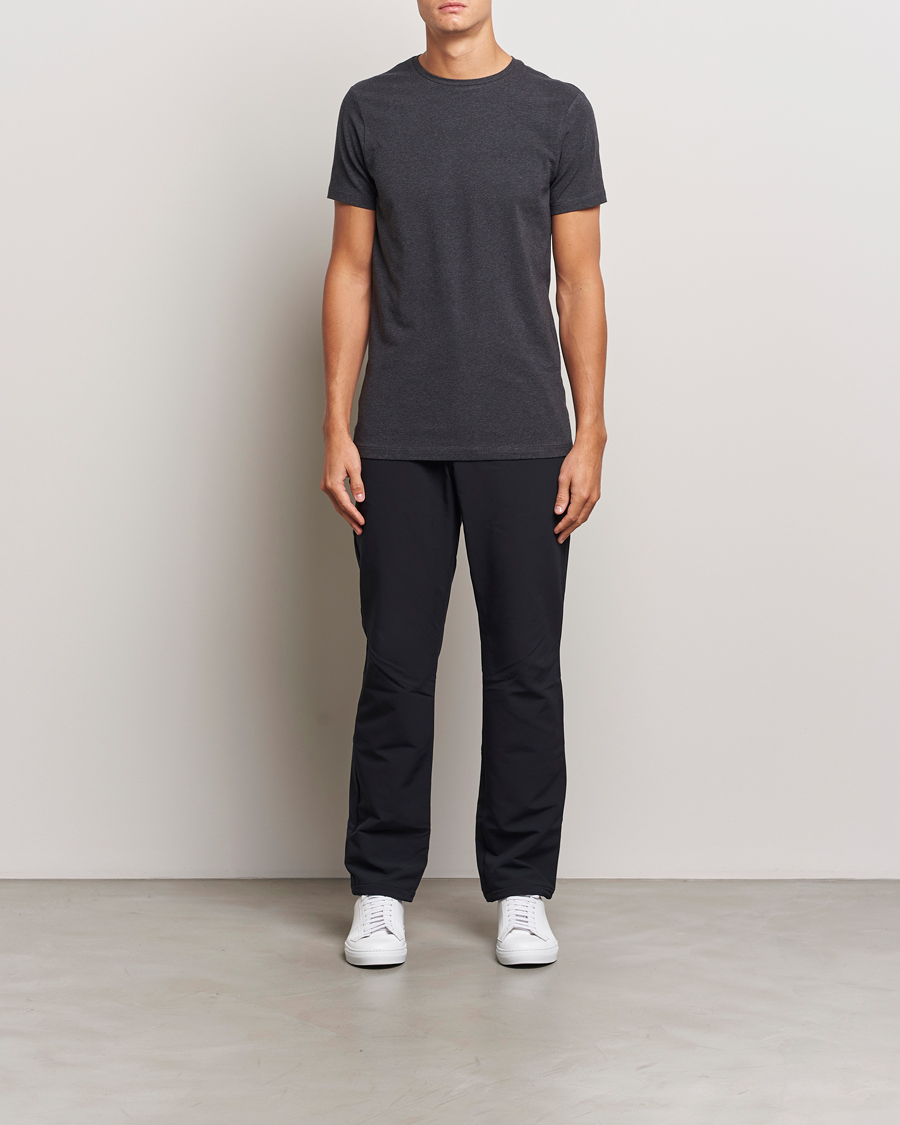 Men | T-Shirts | Bread & Boxers | 2-Pack Crew Neck T-Shirt Dark Grey Melange