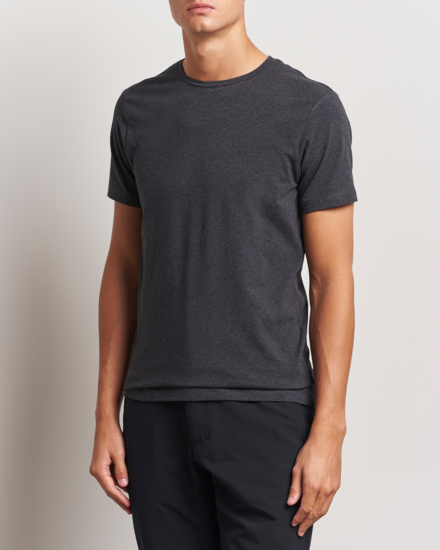 Men | T-Shirts | Bread & Boxers | 2-Pack Crew Neck T-Shirt Dark Grey Melange